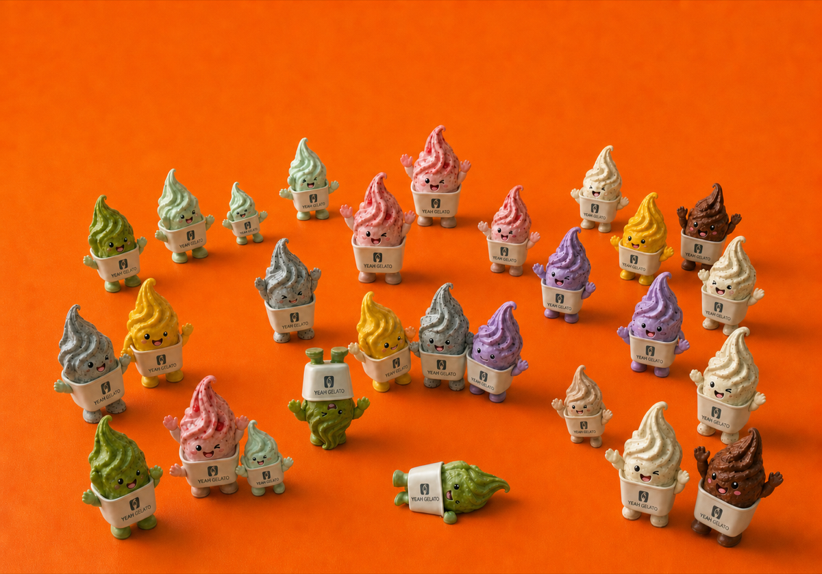 Yeah Gelato campaign backdrop design