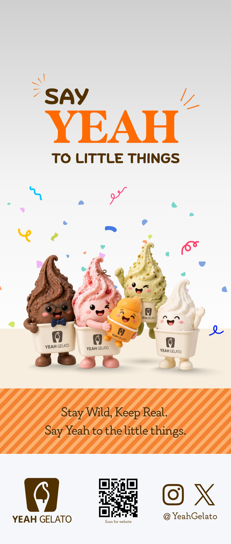 Yeah Gelato standee design two
