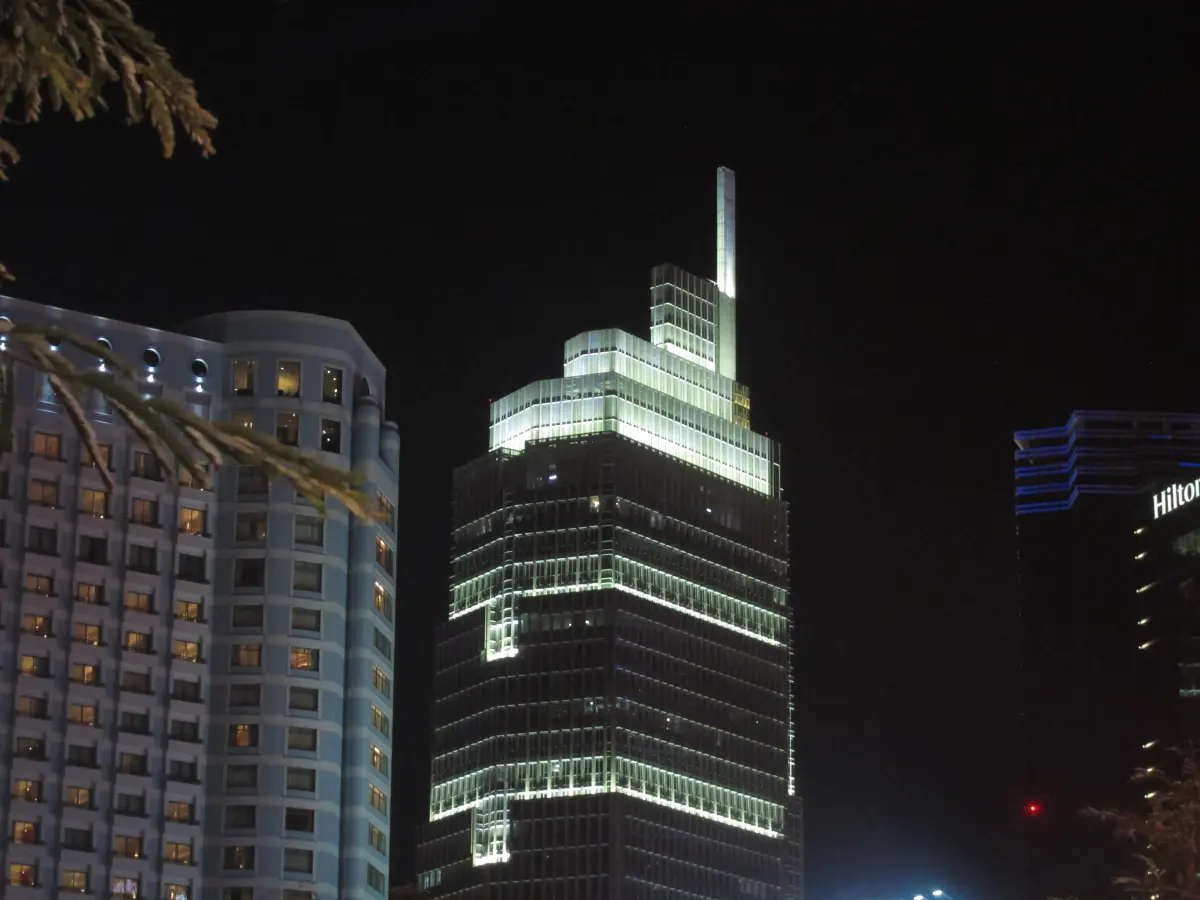 Night skyscraper