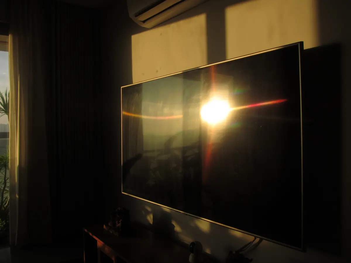 Sunset over city